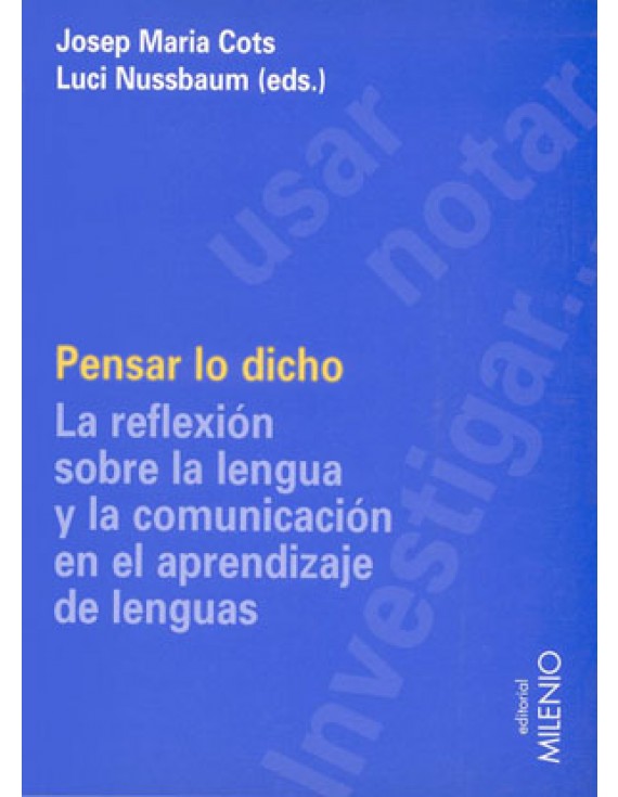 Pensar lo dicho