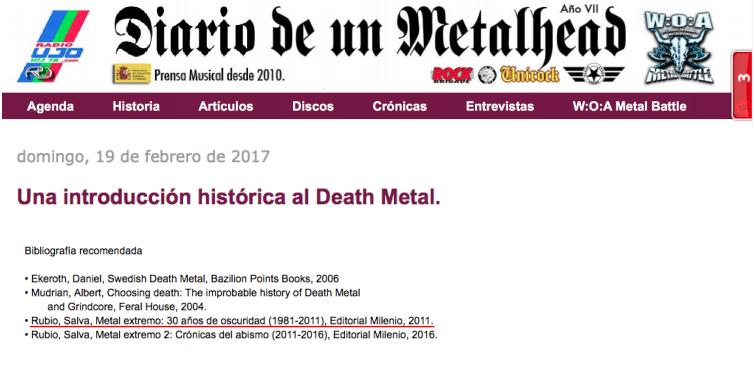 Metal Extremo. 30 años de oscuridad